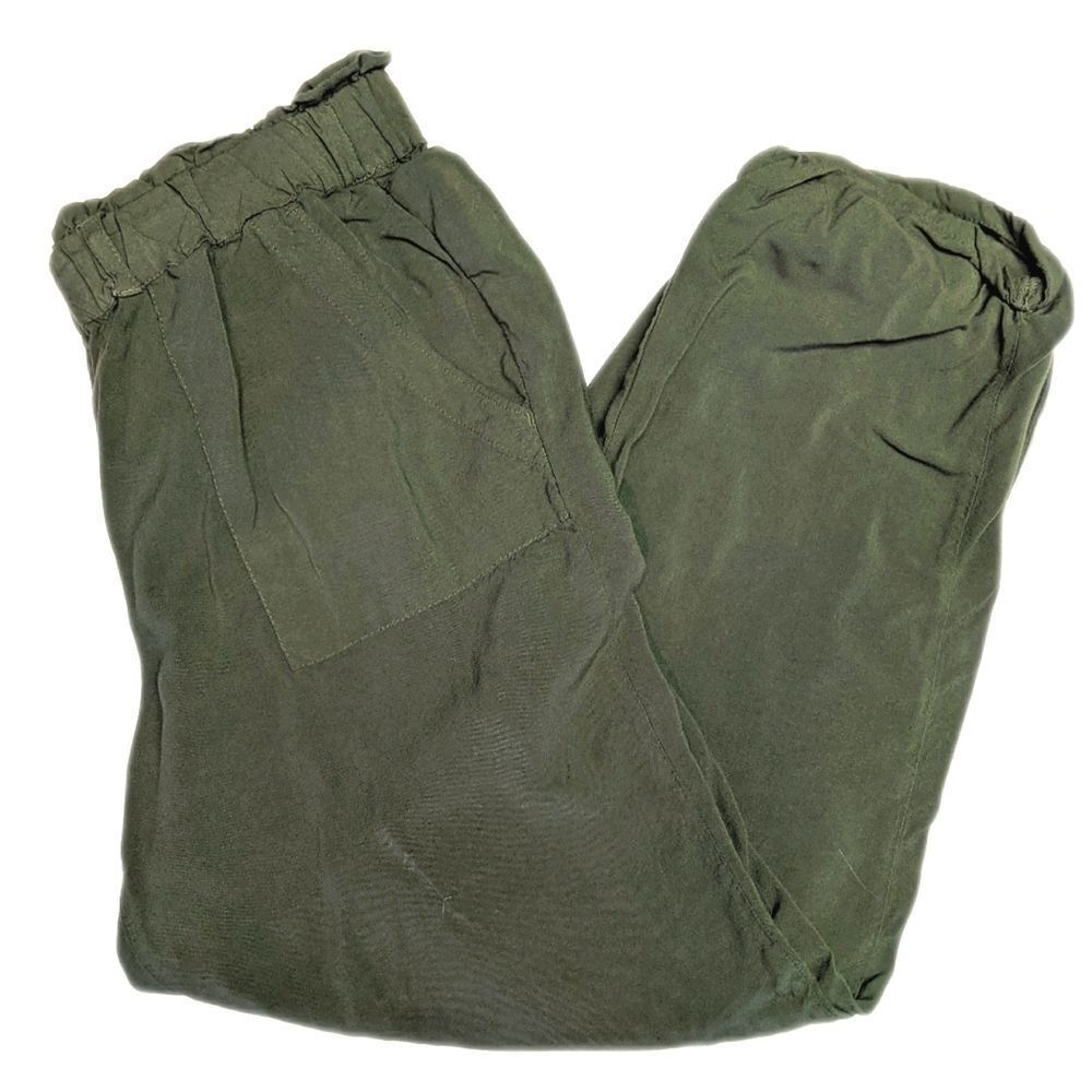 5/$55 Crown & Ivy khaki (olive) green elastic waistband joggers, 100% viscose 8